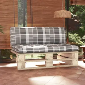 Ogrodowa sofa środkowa z palet, impregnowane drewno sosnowe