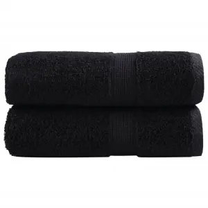 Ręczniczki premium SOLUND, 2 szt., czarne, 30x50 cm, 600 g/cm²