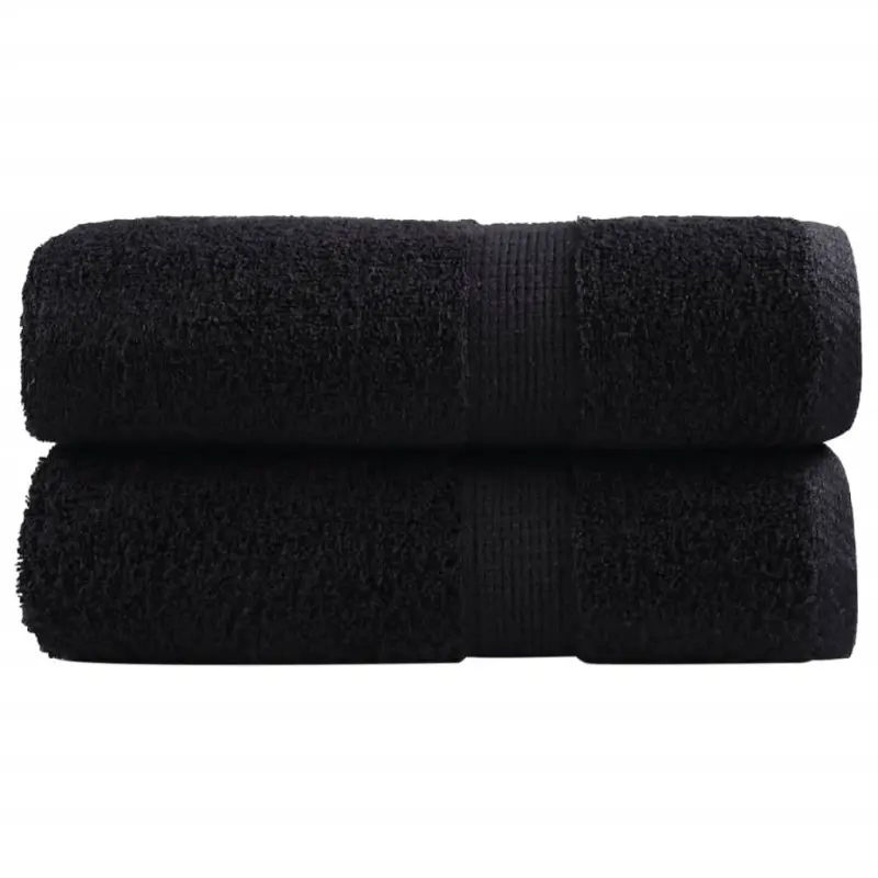 Ręczniczki premium SOLUND, 2 szt., czarne, 30x50 cm, 600 g/cm²