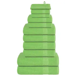 12-cz. zestaw ręczników, FROGN, zielone jabłko, 360 g/m²