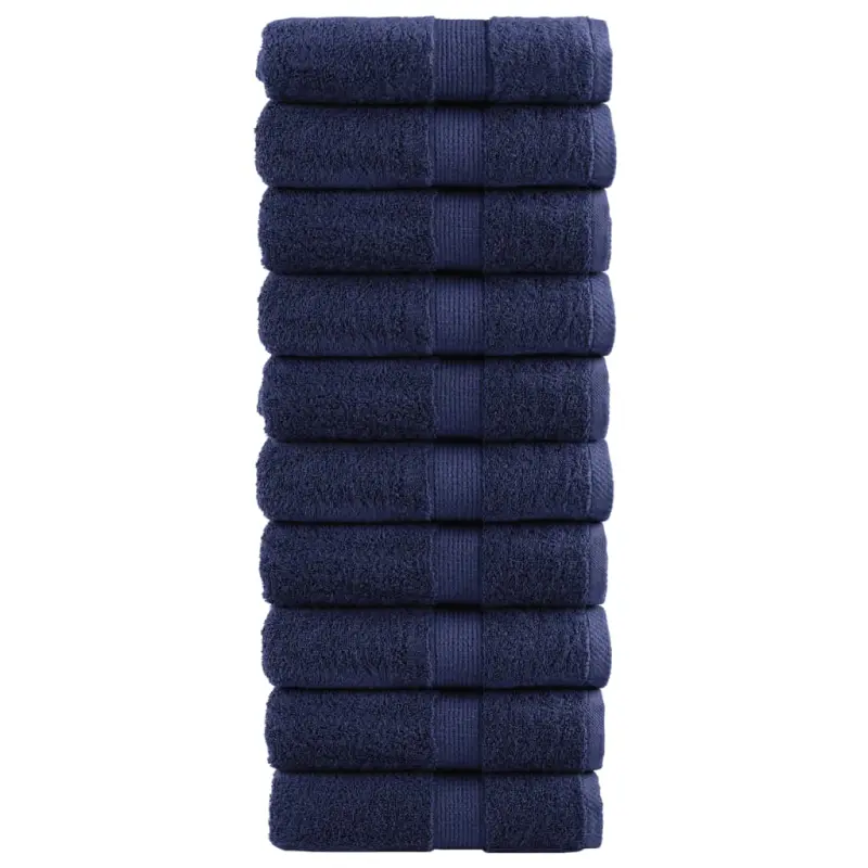 Ręczniczki premium, SOLUND, 10 szt., granatowe, 30x50 cm, 600 g/m²