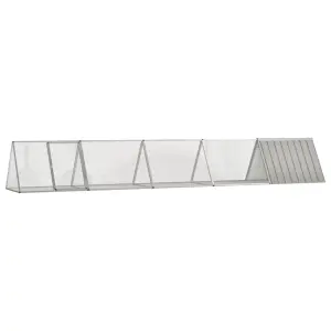 Klatka dla królików, szara, 504,5 x 80,5 x 71 cm, stal