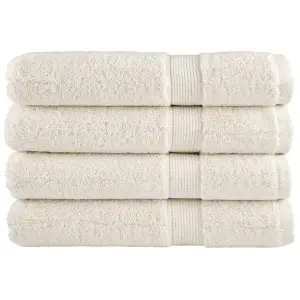 Ręczniki premium SOLUND, 4 szt., kremowe, 100x200 cm, 600 g/cm²