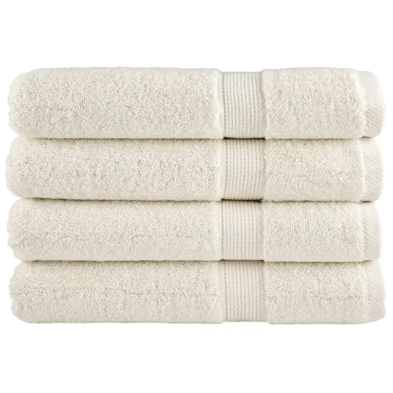 Ręczniki premium SOLUND, 4 szt., kremowe, 100x200 cm, 600 g/cm²
