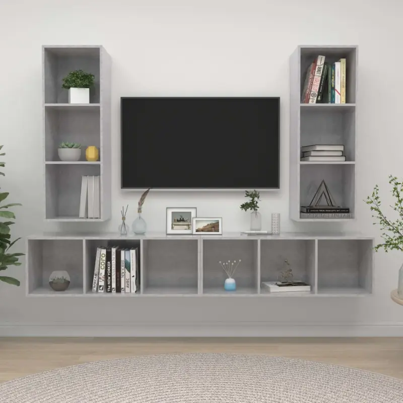 | Szafka na Telewizor na Ścianę | 4 szt. 37 x 37 x 107.5 cm