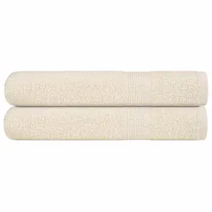 Ręczniki, FROGN, 2 szt, kremowe, 100x200 cm, 360 g/m²