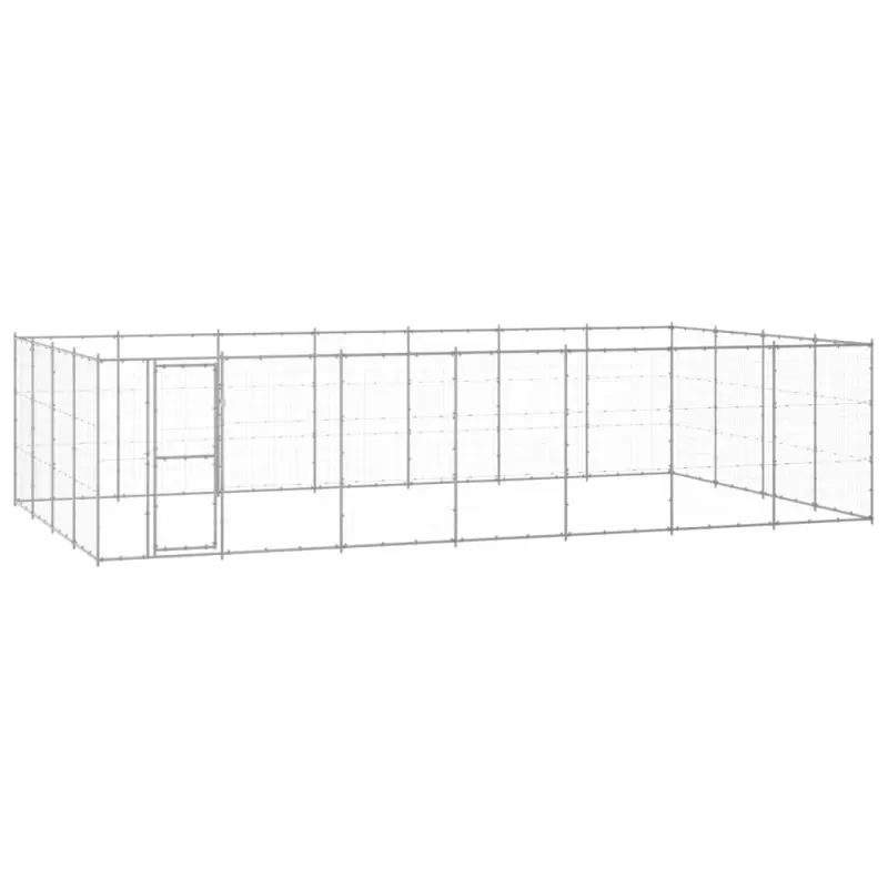 Kojec zewnętrzny dla psa, stal galwanizowana, 33,88 m²