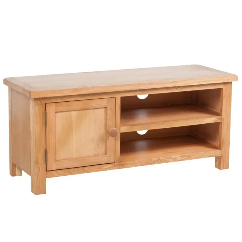 Szafka pod TV, 103 x 36 x 46 cm, lite drewno dębowe