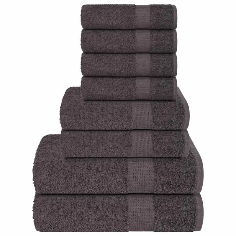 8-cz. zestaw ręczników, FROGN, antracyt, 360 g/m²