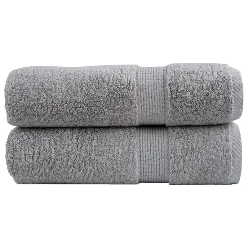 Ręczniki premium, SOLUND, 2 szt., szare, 70x140 cm, 600 g/m²