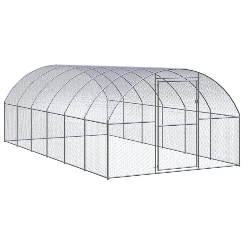 Klatka zewnętrzna dla kurcząt, 3x6x2 m, stal galwanizowana