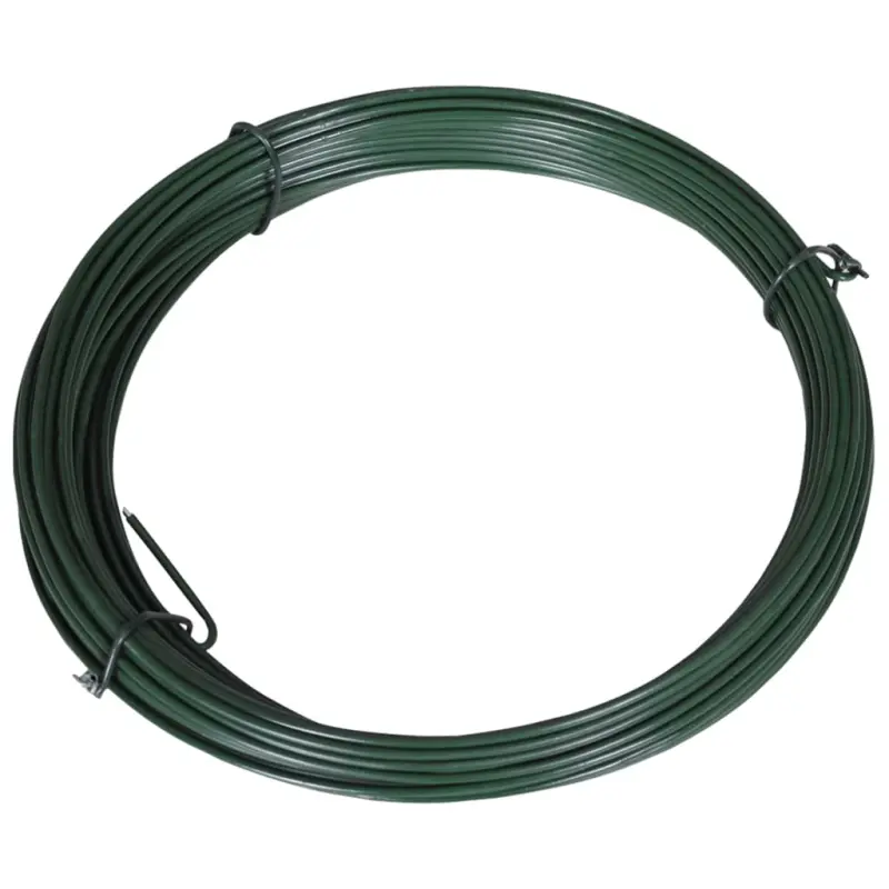 Drut naciągowy do ogrodzenia, 25 m, 1,4/2 mm, stalowy, zielony