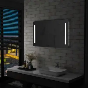 Ścienne lustro łazienkowe z LED, 100 x 60 cm