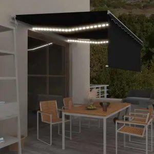 Automatyczna markiza z zasłoną, LED i czujnikiem, 4,5x3 m