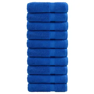 Ręczniki premium, SOLUND 10 szt., niebieskie, 100x150 cm, 600 g/m²