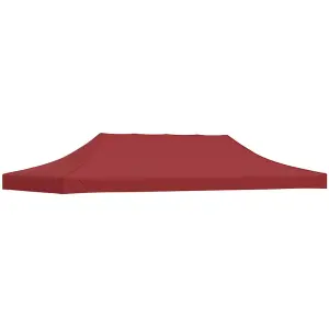 Dach do namiotu imprezowego, 6 x 3 m, burgund, 270 g/m²