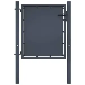 Brama ogrodowa stalowa 100x75 cm antracytowa