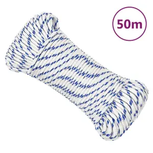 Linka żeglarska, biała, 5 mm, 50 m, polipropylen