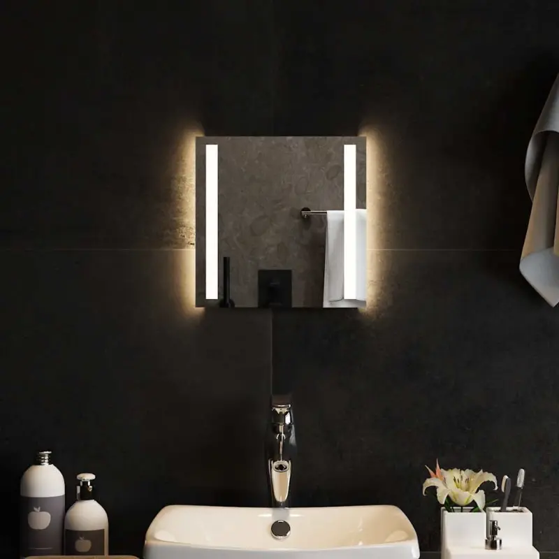Lustro łazienkowe z LED, 30x30 cm