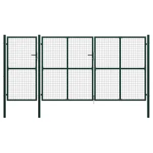 Brama ogrodowa stalowa 400x200 cm zielona