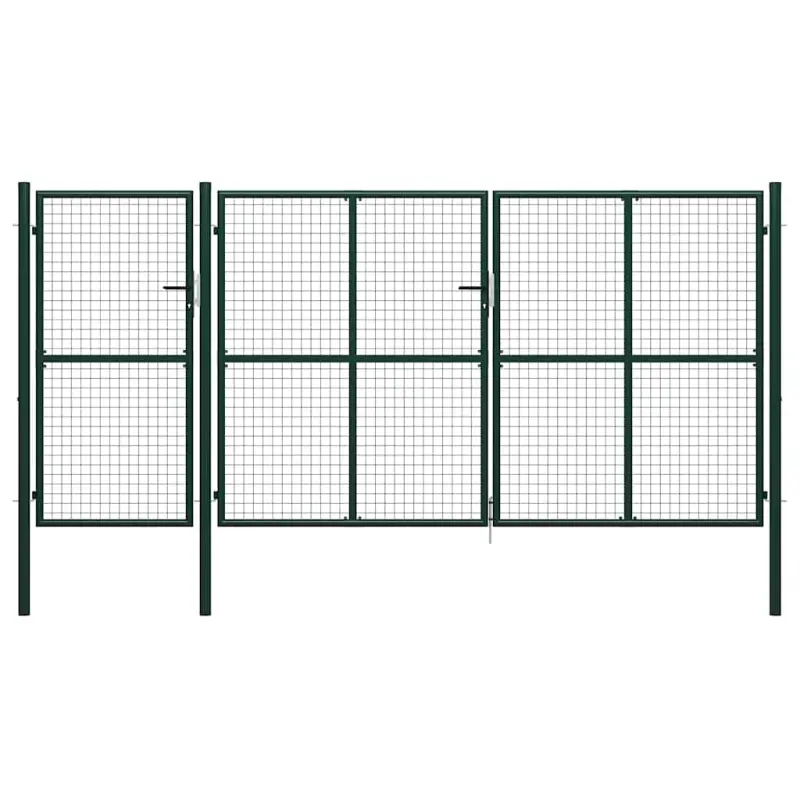 Brama ogrodowa stalowa 400x200 cm zielona