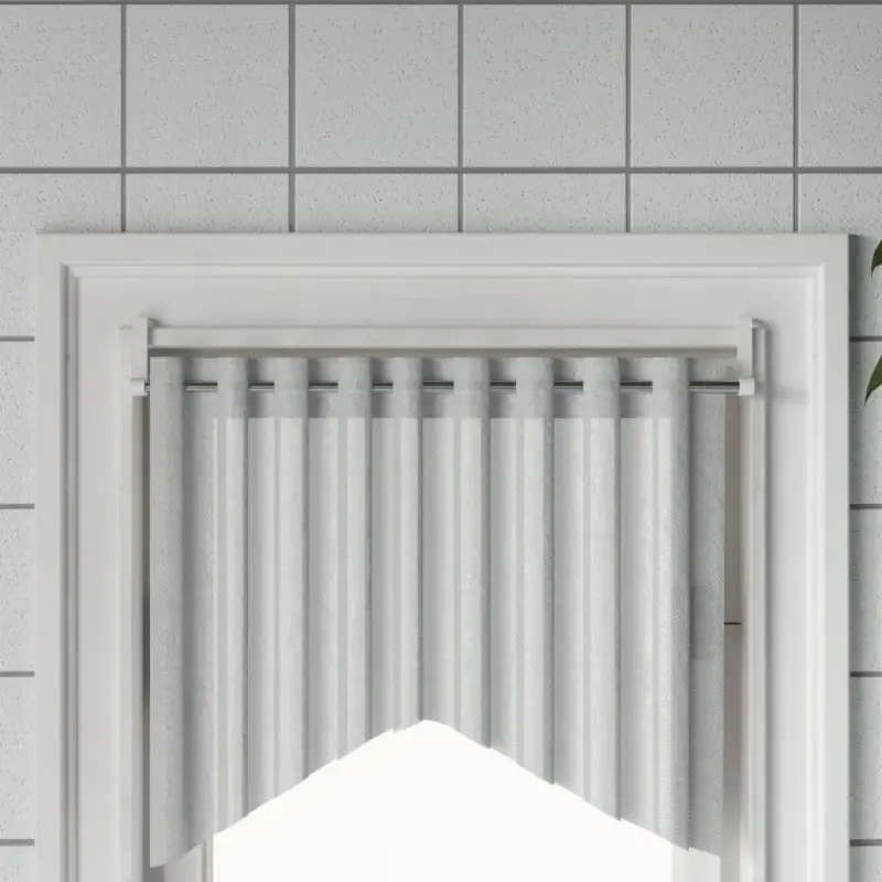 Karnisze, 2 szt., biało-srebrne, 40-60 cm, aluminium