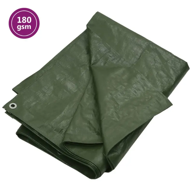 Plandeka, 180 g/m², 6x10 m, zielona, HDPE