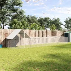 Woliera dla kur, 8 x 2 x 2 m, galwanizowana stal