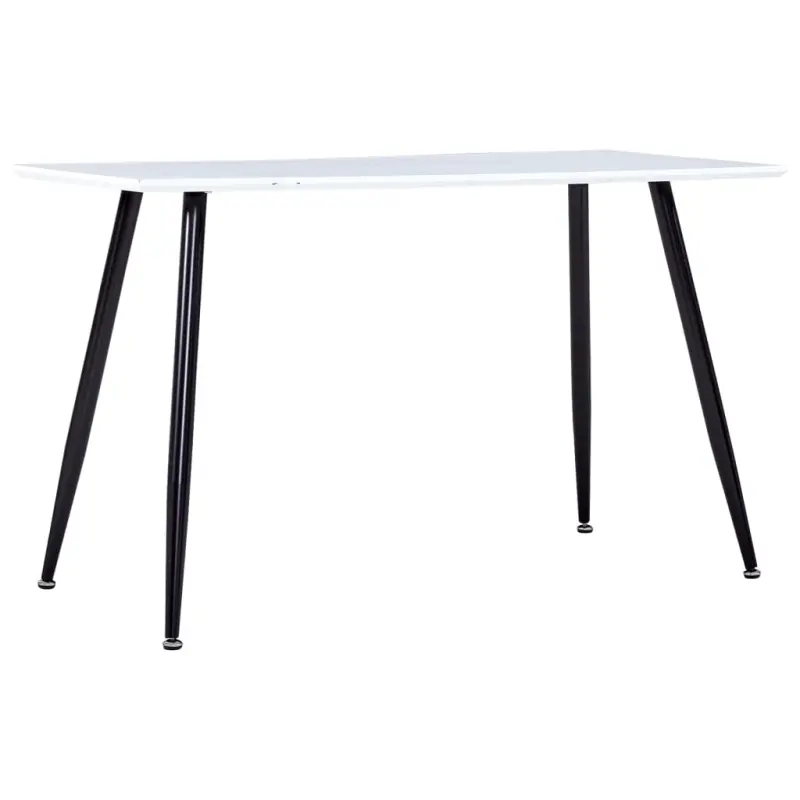 Stół do jadalni, biało-czarny, 120x60x74 cm, MDF