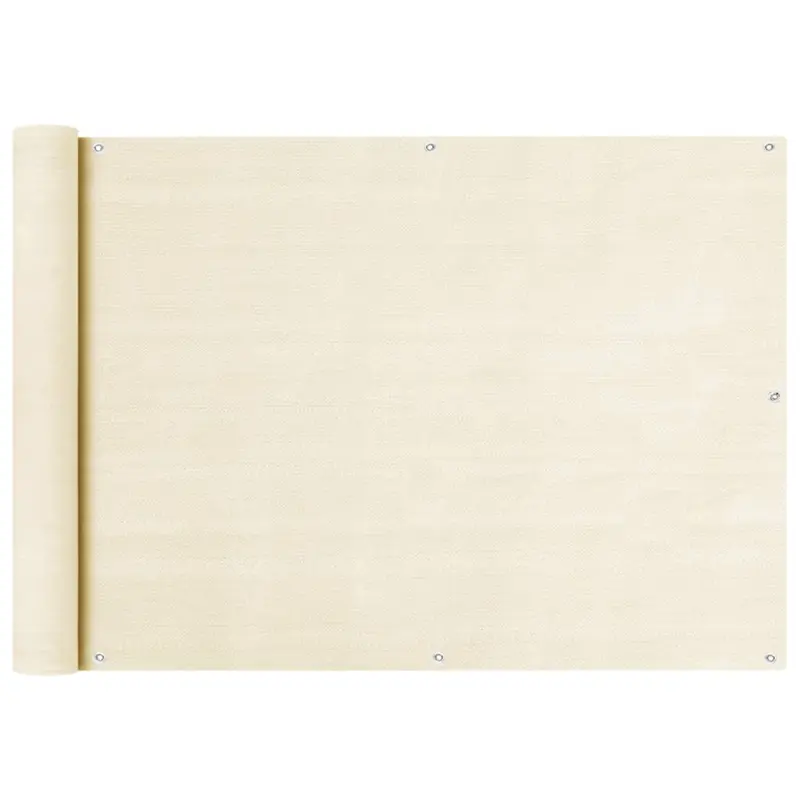 Parawan balkonowy, kremowy, 75x300 cm, HDPE