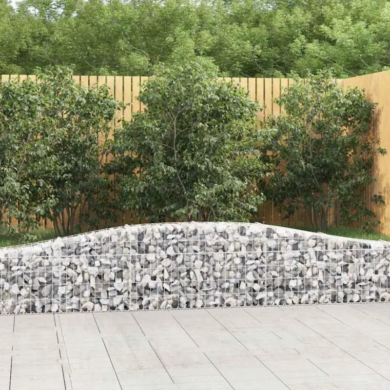 Kosze gabionowe, 10 szt, 400x30x40/60 cm, galwanizowane żelazo