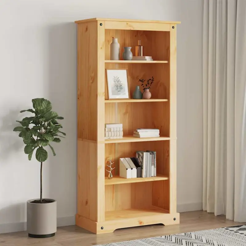 Biblioteczka w meksykańskim stylu Corona, sosna, 80x40x170 cm