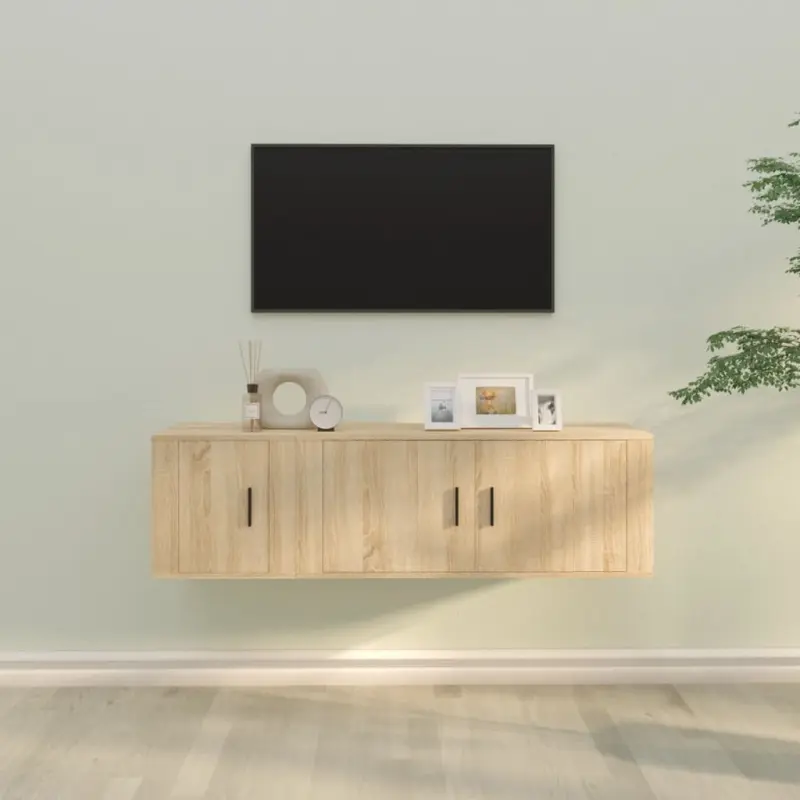 Zestaw 2 szafek TV, dąb sonoma, materiał drewnopochodny