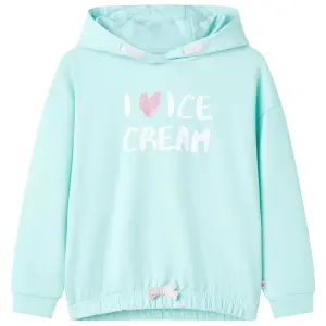 Bluza dziecięca z kapturem, błękitna, 104