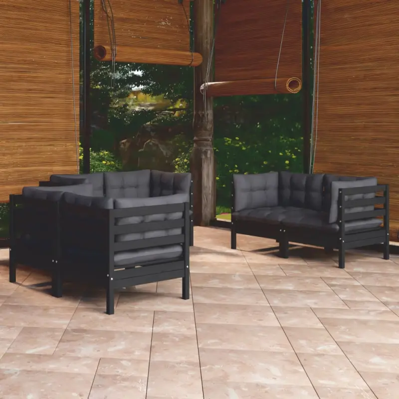 6-cz. zestaw wypoczynkowy do ogrodu, z poduszkami, lita sosna