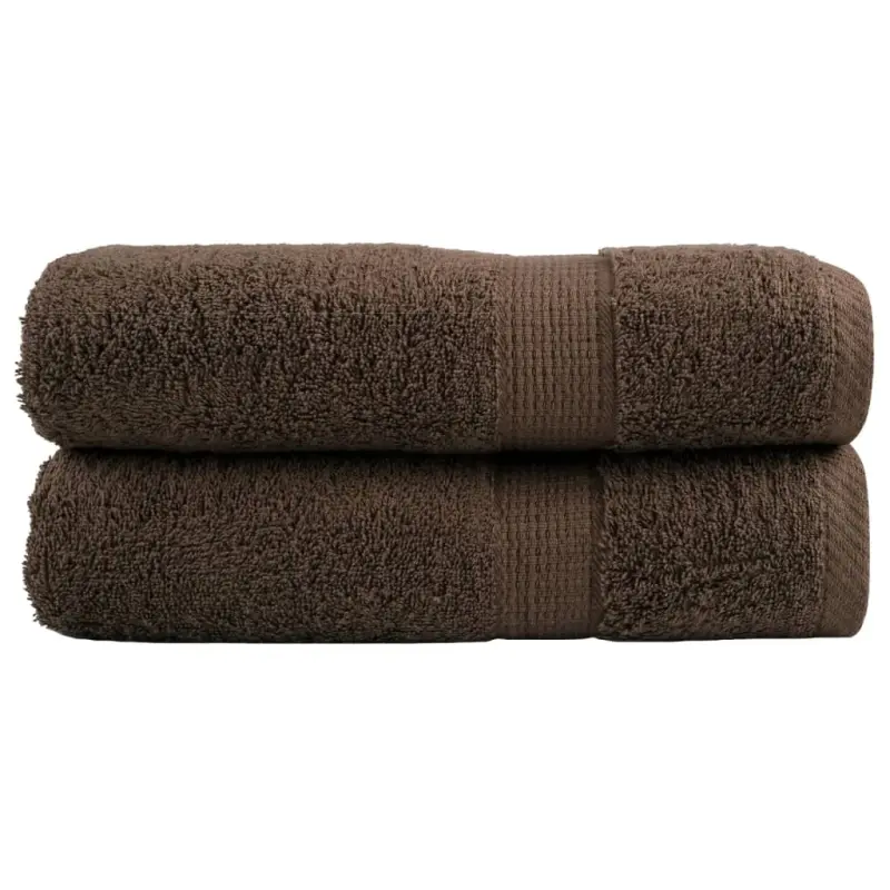 Ręczniki premium, SOLUND, 2 szt., brązowe, 100x150 cm, 600 g/m²
