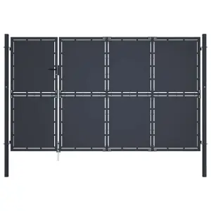 Brama ogrodowa stalowa 350x175 cm antracytowa