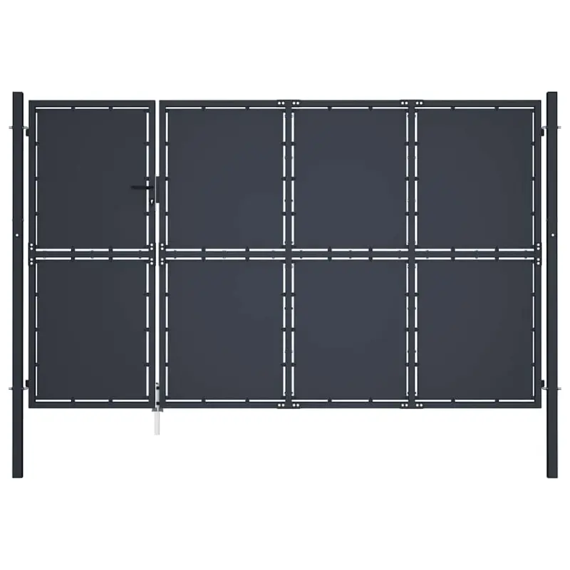 Brama ogrodowa stalowa 350x175 cm antracytowa