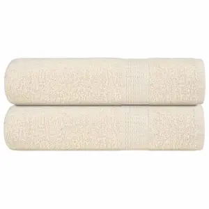 Ręczniki kąpielowe, FROGN, 2 szt, kremowe, 100x150 cm, 360 g/m²