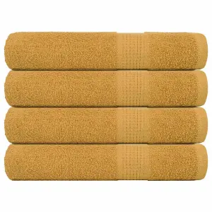 Ręczniki FROGN 4 szt. Złoty 100x200 cm 360 g/m²