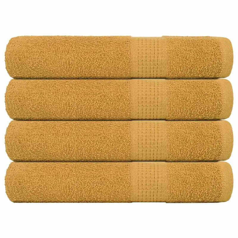 Ręczniki FROGN 4 szt. Złoty 100x200 cm 360 g/m²