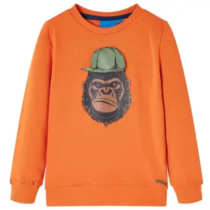 Bluza dziecięca, ciemnopomarańczowa, 128