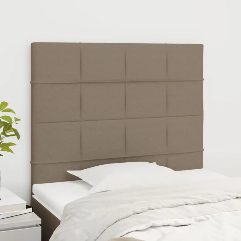 Zagłówek taupe 80x5x118/128 cm tkanina