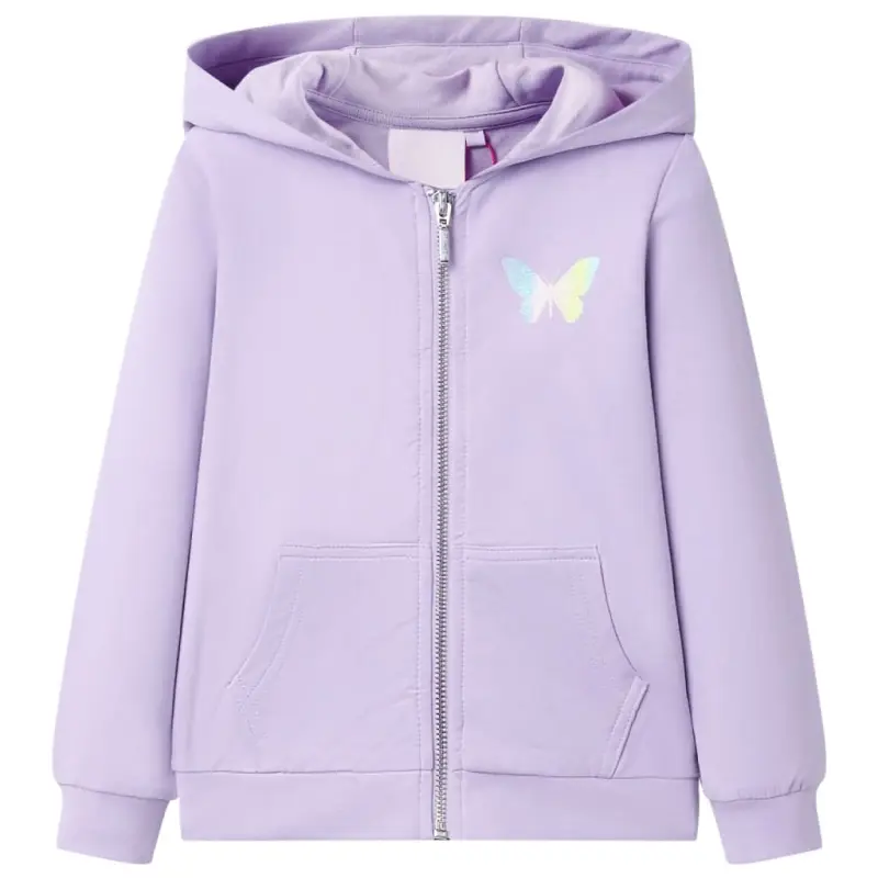 Bluza dziecięca z kapturem, liliowa, 92