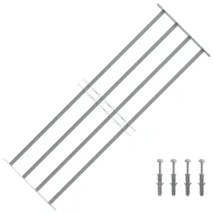 Krata na okno z regulacją, 4 metalowe pręty, 1000-1500 mm