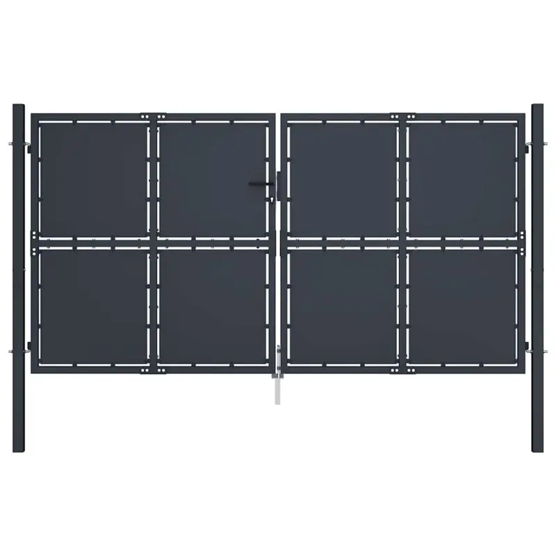 Brama ogrodowa stalowa 300x125 cm antracytowa