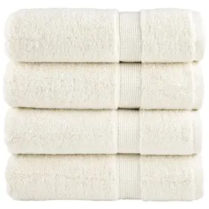 Ręczniki premium SOLUND, 4 szt., kremowe, 70x140 cm, 600 g/cm²