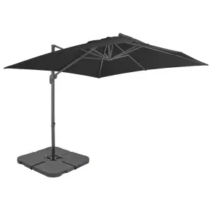 Parasol ogrodowy z przenośną podstawą, antracytowy