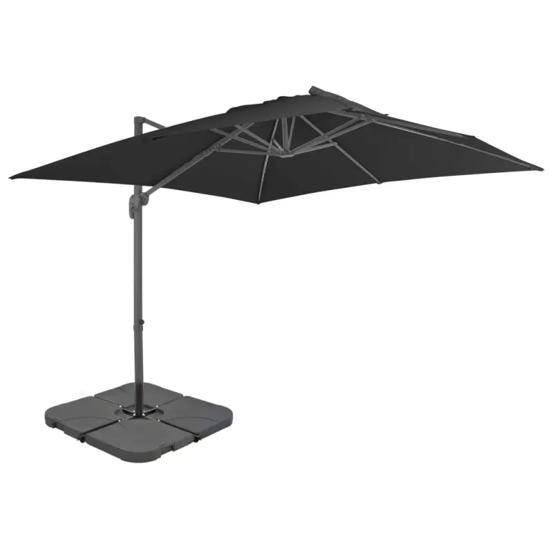 Parasol ogrodowy z przenośną podstawą, antracytowy