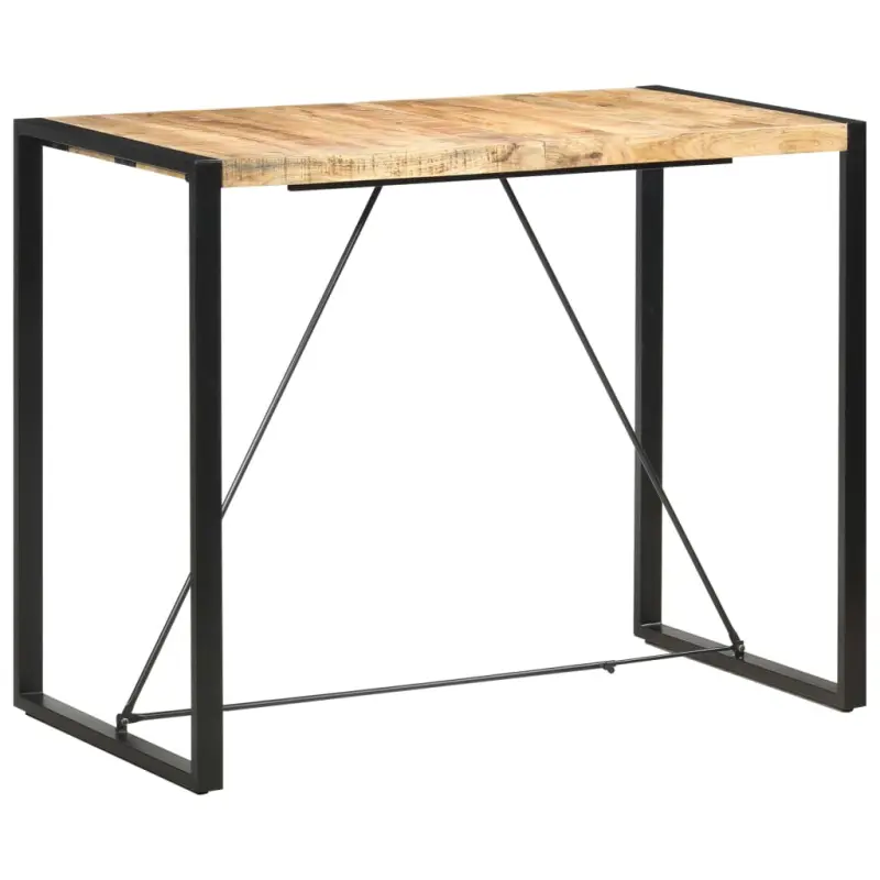 Stolik barowy, 140x70x110 cm, lite drewno mango
